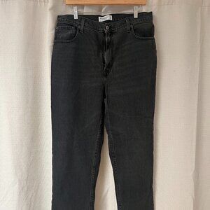 Abercrombie 90's Straight Ultra High Rise Black Jeans